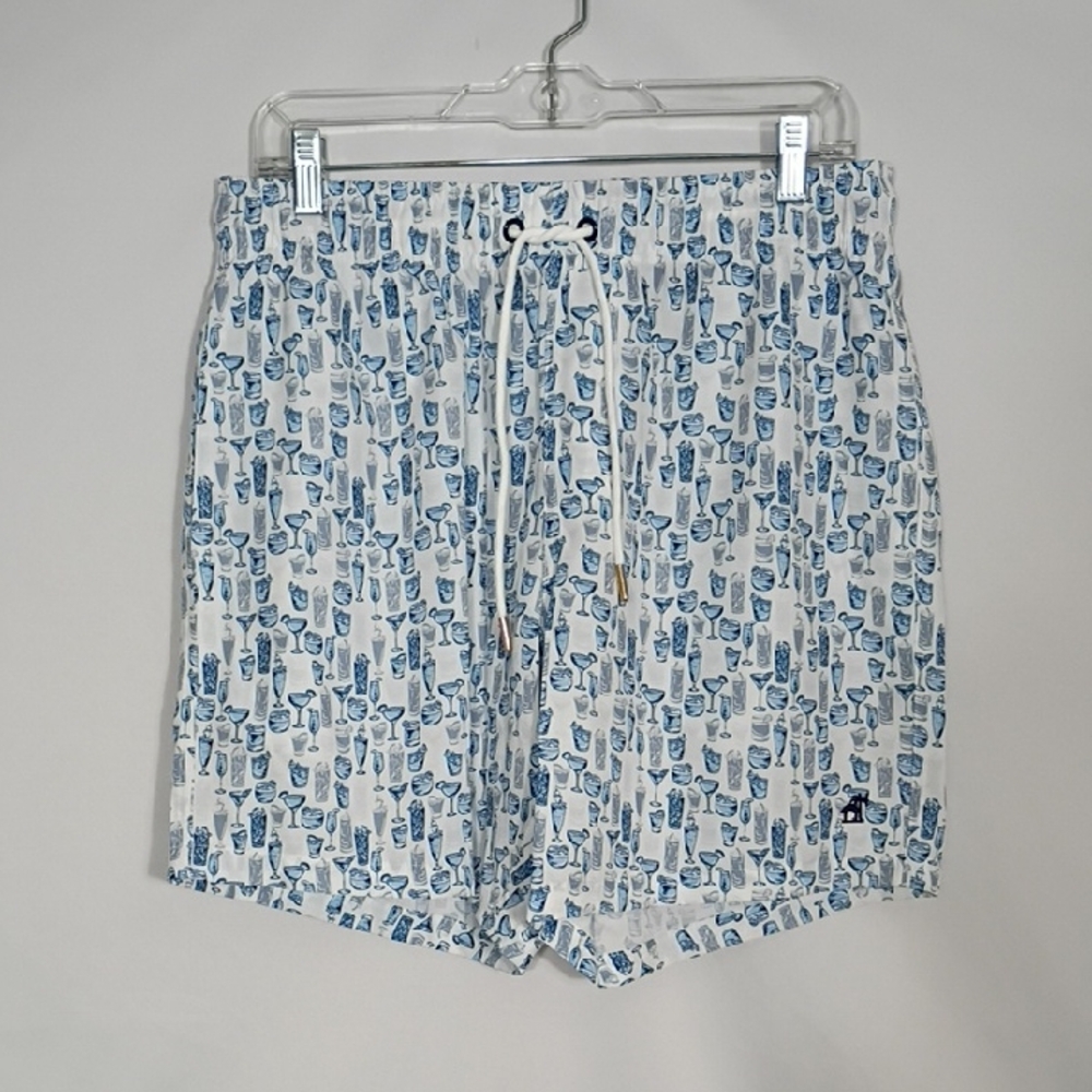 NWT Caribbean Joe Cocktail Time Shorts Drawstring Mens Size Large